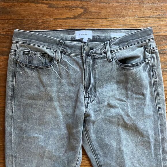 Frame Le Garçon Gray Crop Jeans - Picture 2 of 9